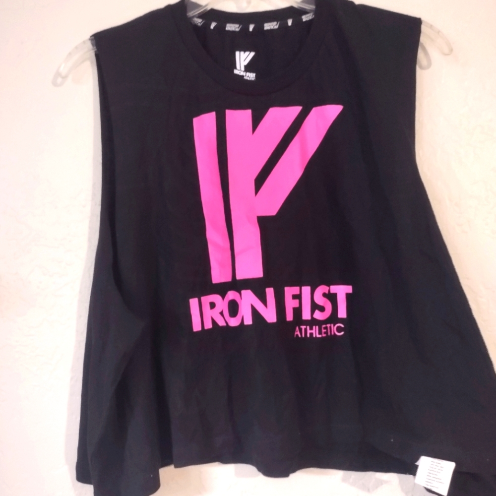 Women's IRON FIST athletic cropped muscle Tank Top